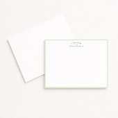 Soft Sage Green Border Personalized Note Card Einladung