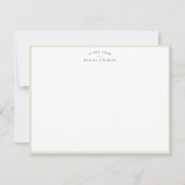 Soft Sage Green Border Personalized Note Card Einladung (Vorderseite)