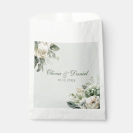 Soft Sage Green Floral Wedding Favor Bag Geschenktütchen