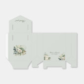 Soft Sage Green Floral Wedding Favor Box Geschenkschachtel (Ungefaltet)