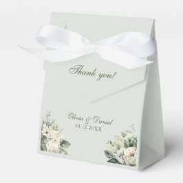 Soft Sage Green Floral Wedding Favor Box Geschenkschachtel