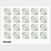 Soft Sage Green Floral Wedding Sticker (Blatt)