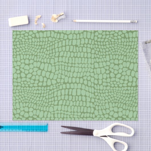 Soft Sage Green Snake Skin Scales Decoupage Seidenpapier (Handwerk)