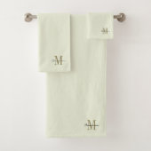 Soft Sage Initial und Name Personalisiert Bath Badhandtuch Set (Insitu)