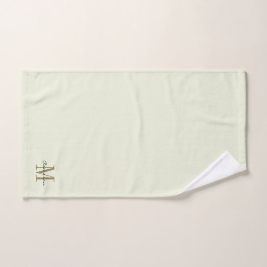 Soft Sage Initial und Name Personalisiert Bath Badhandtuch Set (Handtuch)