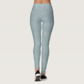Soft Sage Rose Line-Art Leggings (Rückseite)