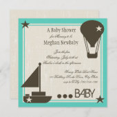 Soft Sails Babydusche Einladung (Vorne/Hinten)