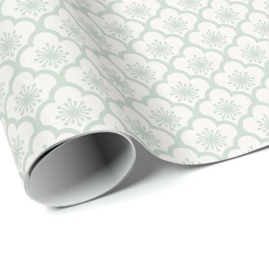 Soft Sakura Muted Sage - Neutral Geschenkpapier (Rolleneckpunkt)