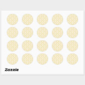 Soft Sakura Neutral - Buttercreme Runder Aufkleber (Blatt)