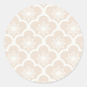 Soft Sakura Neutral - Soft Linen Runder Aufkleber