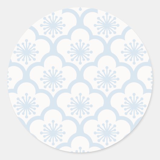 Soft Sakura Powder Blue - Neutral Runder Aufkleber (Vorderseite)