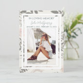 Soft Salbei und Pink Beerdigung Programm (Stehend Vorderseite)