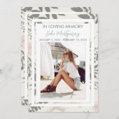 Soft Salbei und Pink Beerdigung Programm (Vorne/Hinten)