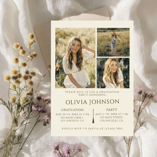 Soft-Sand-4-Foto-Graduierungspartei Ankündigung