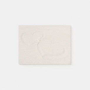 Soft Sand Hearts Post-it Klebezettel