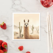 Soft Sand Llama mit Cactus Flow Serviette (Beispiel)