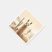 Soft Sand Llama mit Cactus Flow Serviette (Ecke)