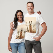 Soft Sand Llama mit Cactus Flow T-Shirt (Unisex)