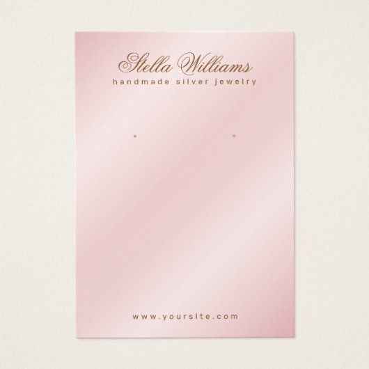 Soft Satin Rosa Ohrkarte (Vorderseite)