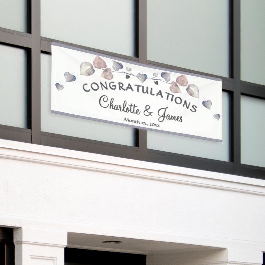 Soft Scottish Heather - Wedding Hearts Banner (Äußeres Gebäude)