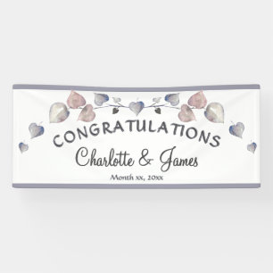 Soft Scottish Heather - Wedding Hearts Banner