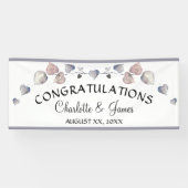 Soft Scottish Heather - Wedding Hearts Banner (Horizontal)