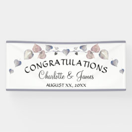 Soft Scottish Heather - Wedding Hearts Banner