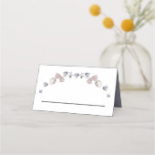 Soft Scottish Heather - Wedding Hearts Platzkarte (Vorderseite)