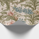 Soft Scrollwork Garden Floral Pattern Geschenkpapier (Ecke)