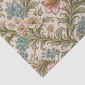 Soft Scrollwork Garden Floral Pattern Seidenpapier (Ausschnitt)