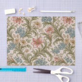 Soft Scrollwork Garden Floral Pattern Seidenpapier (Handwerk)