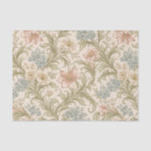 Soft Scrollwork Garden Floral Pattern Seidenpapier (Vorderseite)