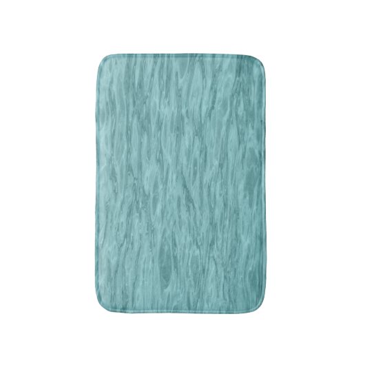 Soft Sea Blue Aquamarin Aqua Ocean Wave Abstrakt Badematte (Vorderseite Vertikal)