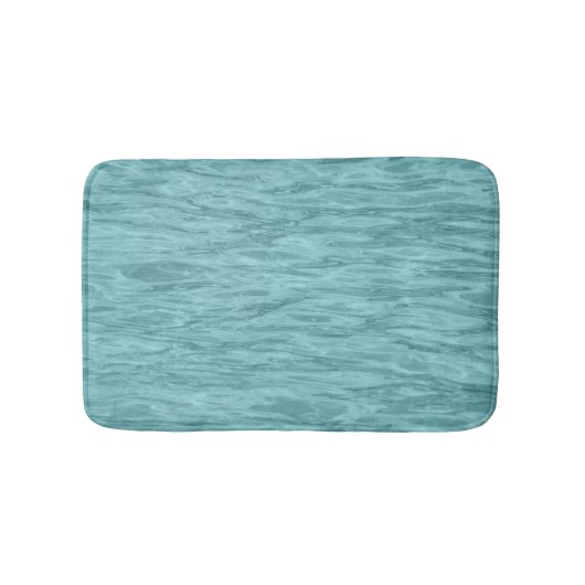Soft Sea Blue Aquamarin Aqua Ocean Wave Abstrakt Badematte (Vorderseite)
