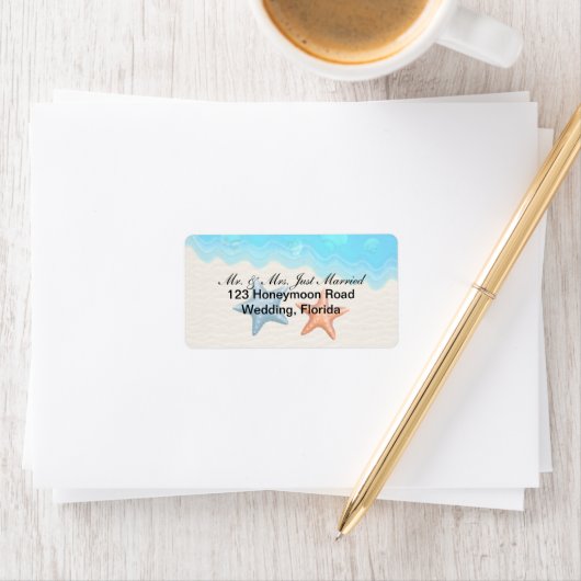 Soft Seashells Adressaufkleber (Insitu)