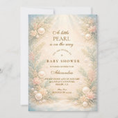 Soft Seaside Pearl Storybook Baby Shower Einladung (Vorderseite)