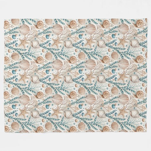 Soft Seaside Throw Relaxing Beachside Retreat Fleecedecke (Vorderseite (Horizontal))