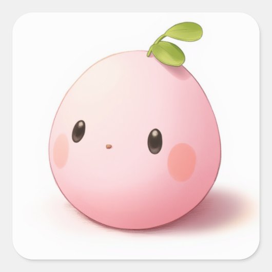 Soft Serene Art Quadratischer Aufkleber (Vorderseite)