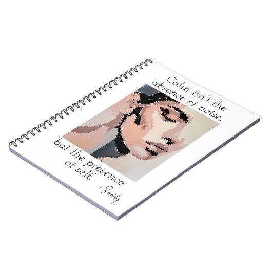 Soft Serenity in Pixel Harmony Notizblock (Linke Seite)