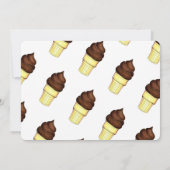 Soft Serve Cone Ice Cream Social Birthday Party Einladung (Rückseite)