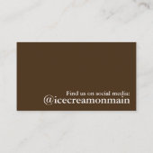 Soft Serve Ice Cream Cone Dairy Bar Creamery Food Visitenkarte (Rückseite)