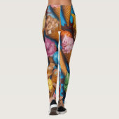 Soft Serve Ice Creme Cone Leggings (Rückseite)