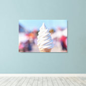 Soft servieren Eis Post Leinwanddruck (Insitu (Holzboden))