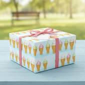Soft servieren Ice Cream Cones Spaß Sommerabend Geschenkpapier