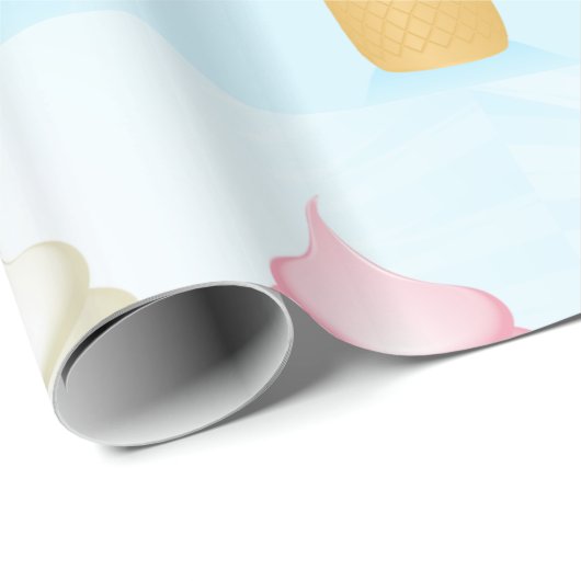 Soft servieren Ice Cream Cones Spaß Sommerabend Geschenkpapier (Rolleneckpunkt)