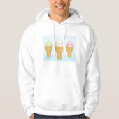Soft servieren Ice Cream Cones Spaß Sommerabend Hoodie (Vorderseite)