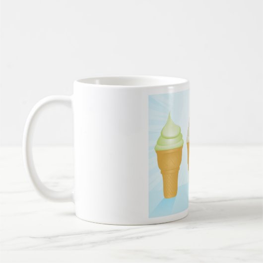 Soft servieren Ice Cream Cones Spaß Sommerabend Kaffeetasse (Links)