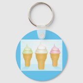 Soft servieren Ice Cream Cones Spaß Sommerabend Schlüsselanhänger (Vorderseite)