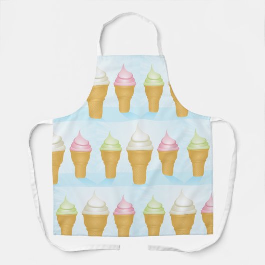 Soft servieren Ice Cream Cones Spaß Sommerabend Schürze (Vorderseite)