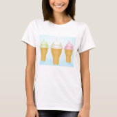 Soft servieren Ice Cream Cones Spaß Sommerabend T-Shirt (Vorderseite)